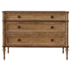 Late 19th–Early 20th Century Three‑Drawer Chest Console