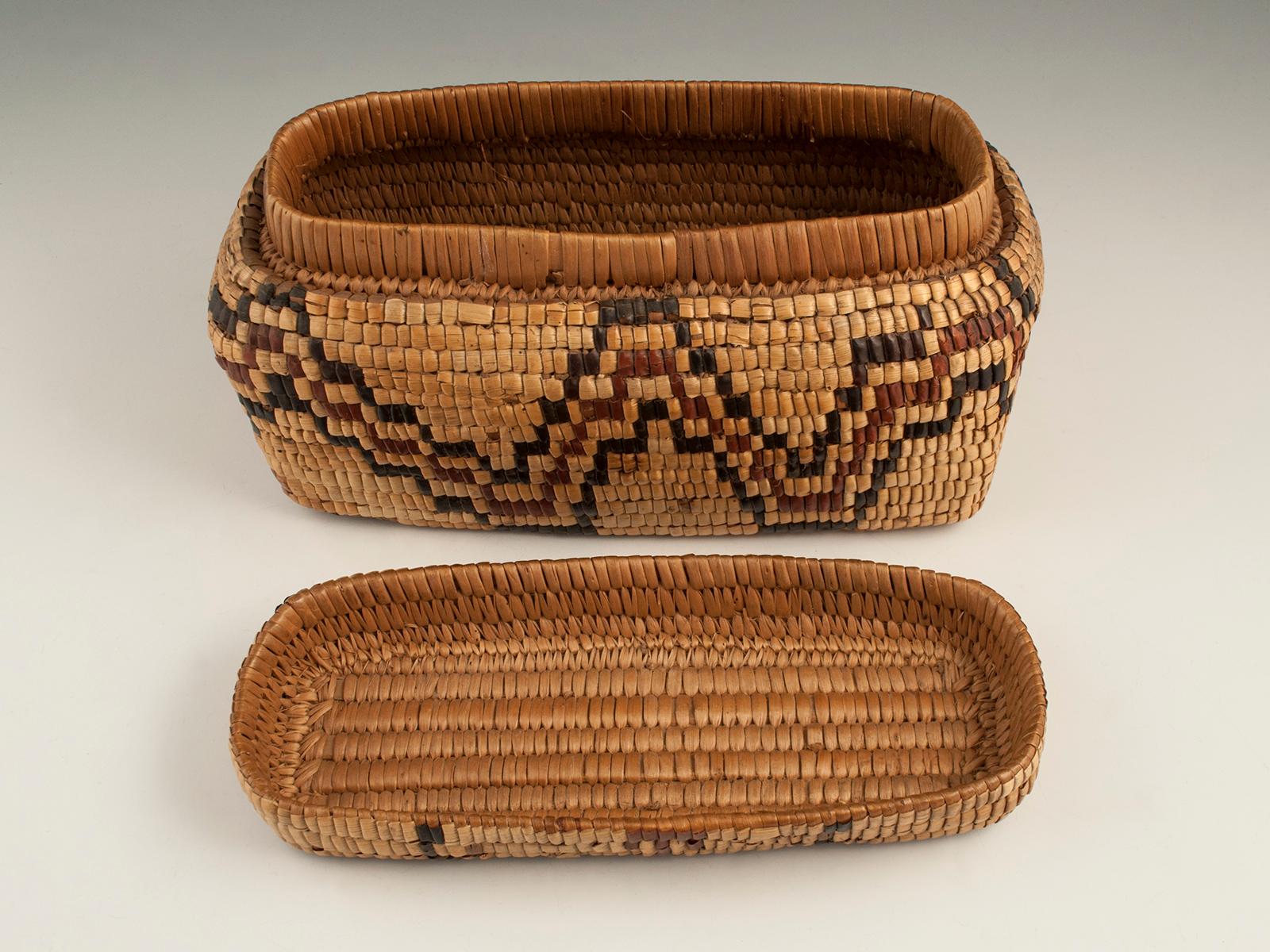 Natural Fiber Late 19th-Early 20th Century Tribal Native American Columbia River Basket