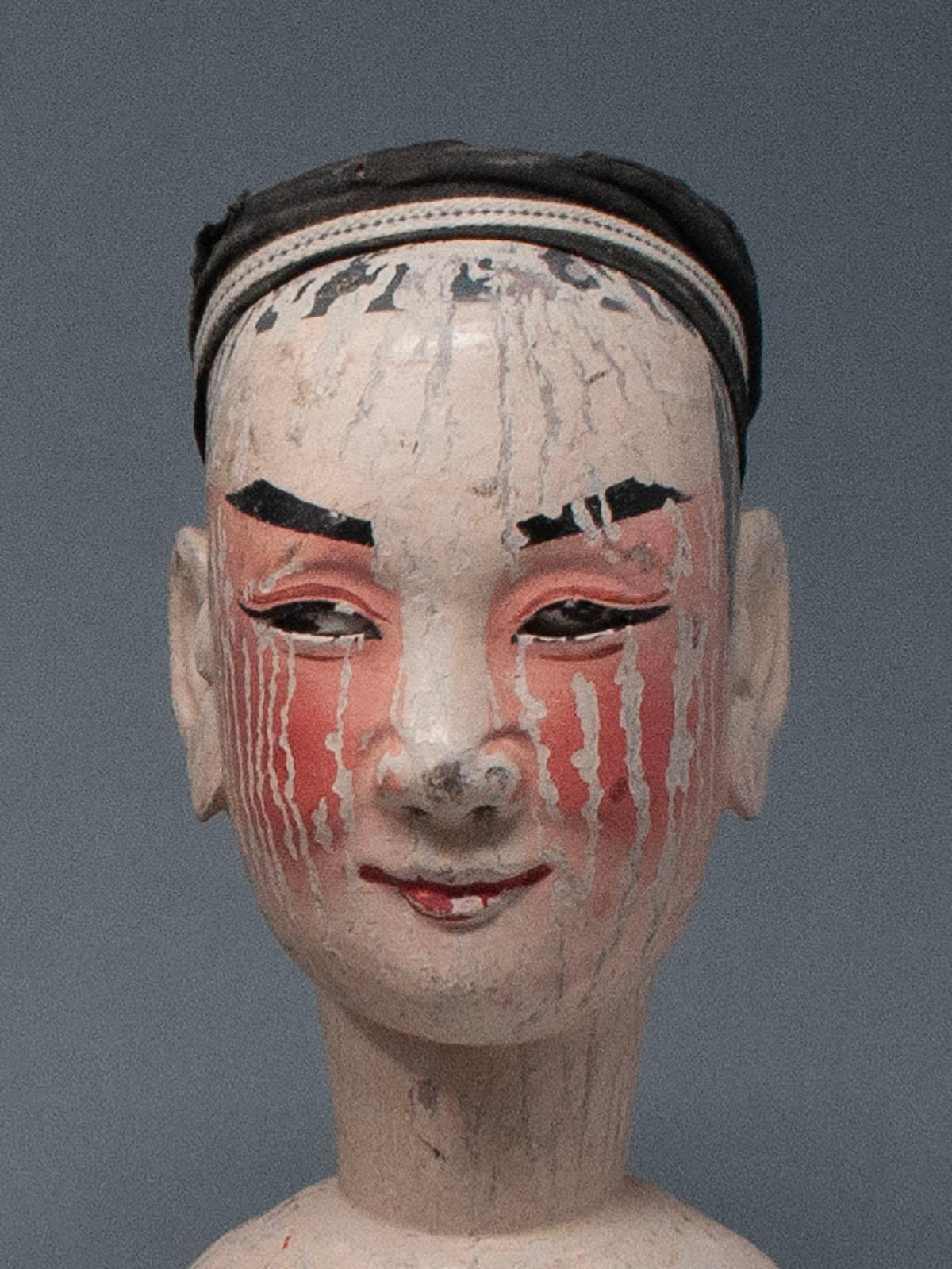Late 19th-Early 20th Century Trio of Puppets, China In Fair Condition For Sale In Point Richmond, CA
