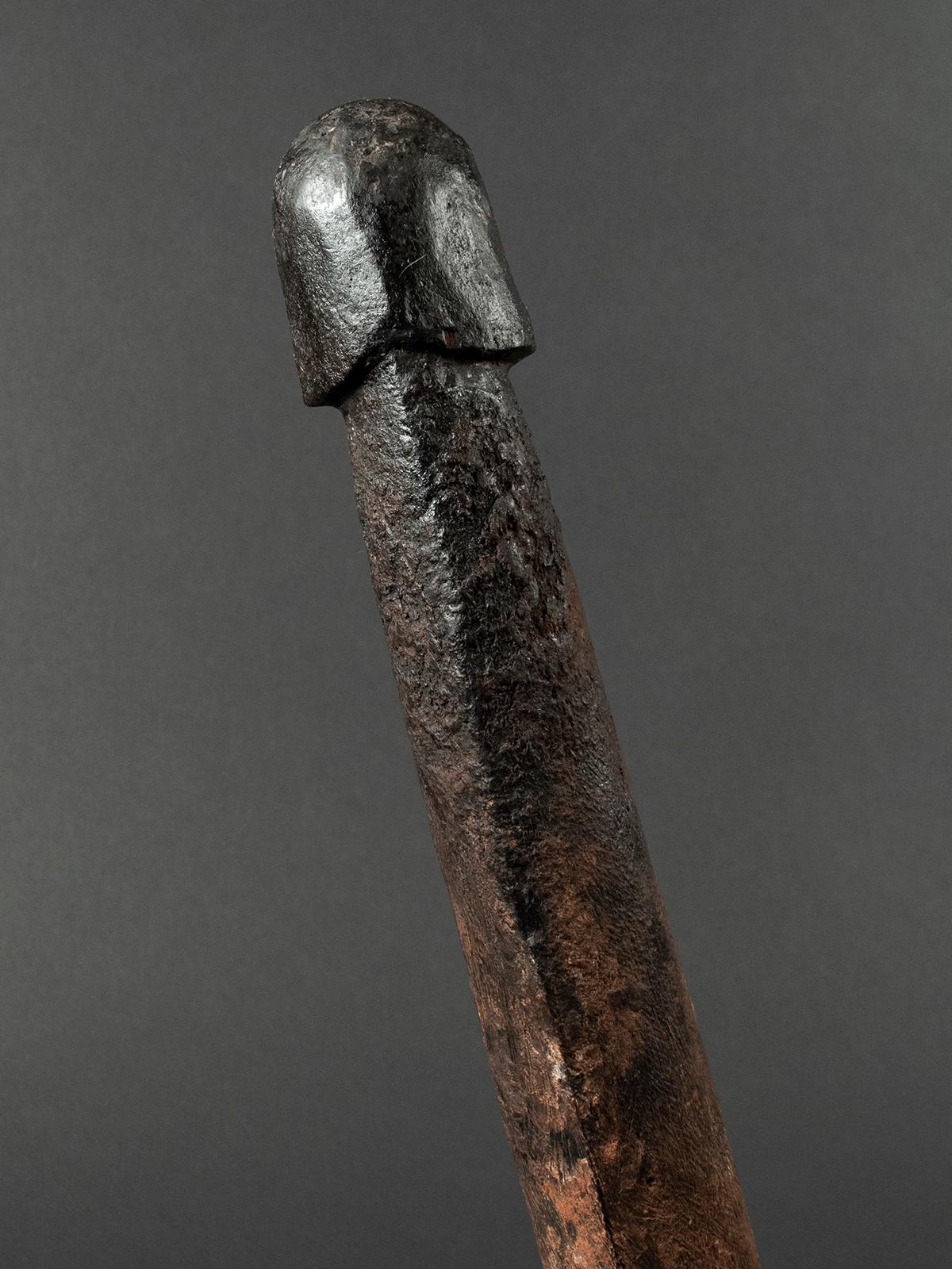 Togolese Late 19th-Early 20th Century Wood Legba Phallus, Fon People, West Africa