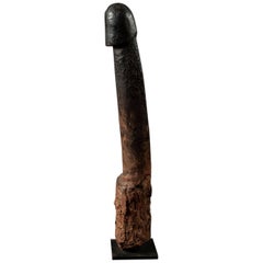 Holz-Legba-Phallus aus dem späten 19. bis frühen 20. Jahrhundert:: Fon-Volk:: Westafrika