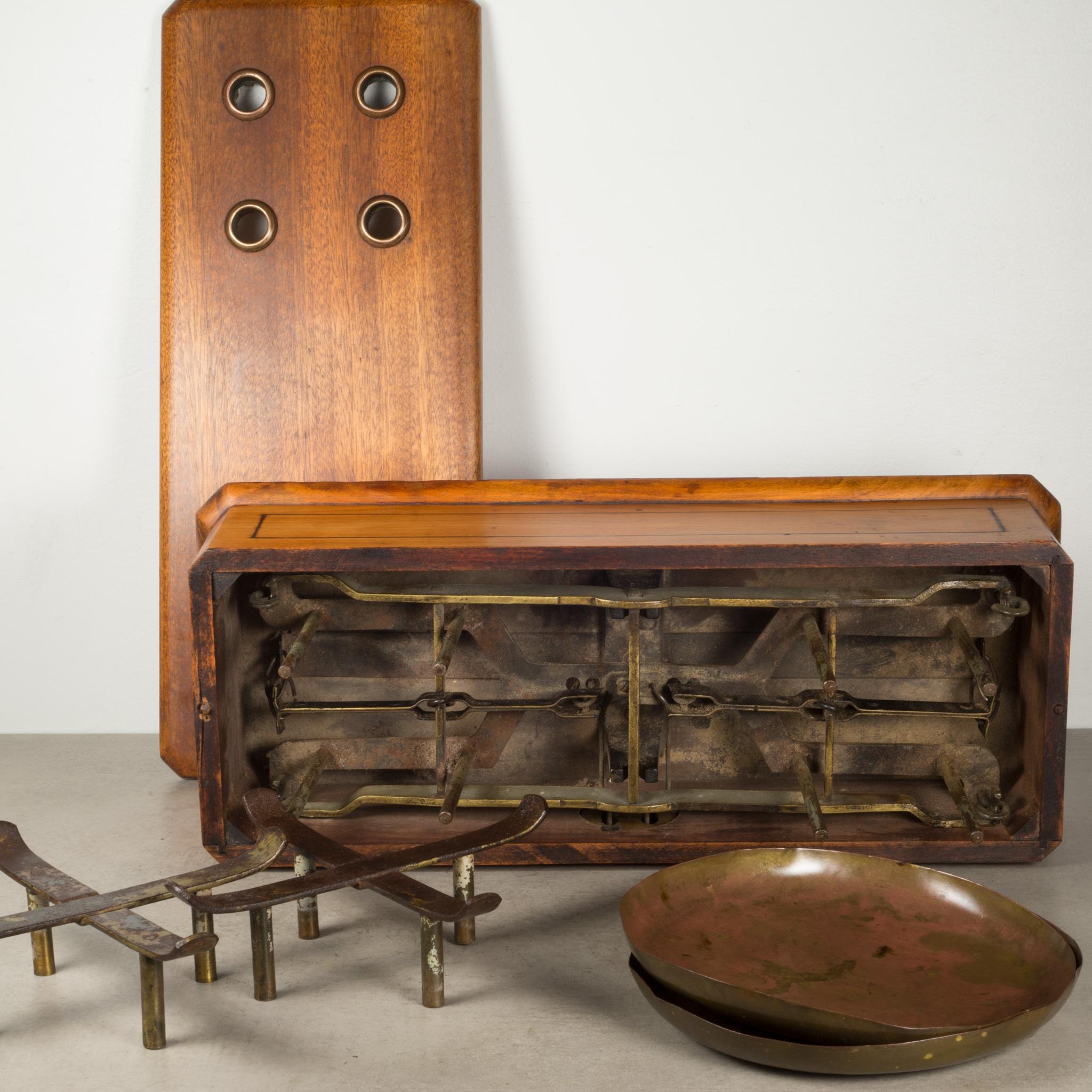 Late 19th French Mahogany & Brass Balance Scale, c.1870 For Sale 3