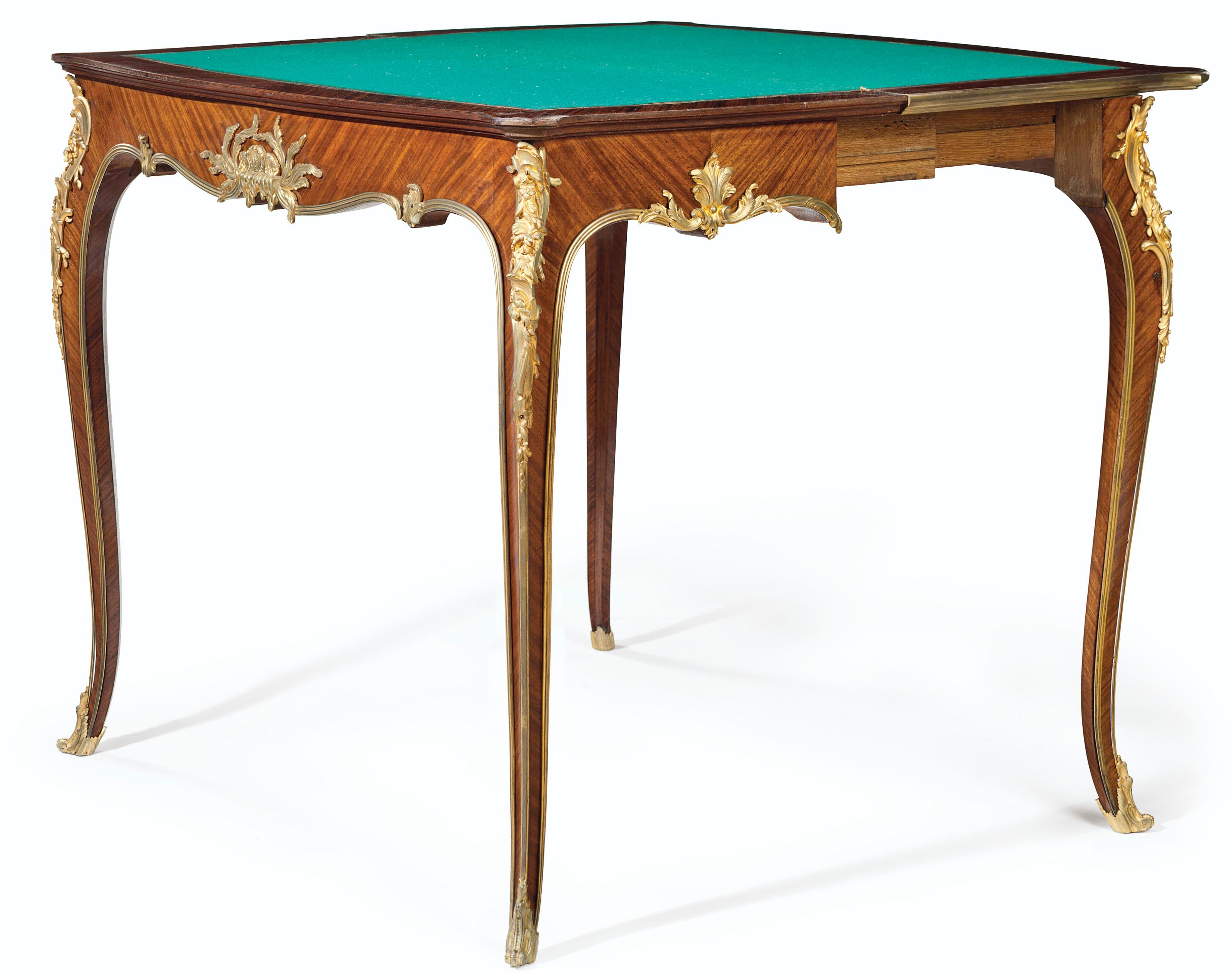 Late 19th Century French Ormolu-Mounted Kingwood and Satin Parquetry Games Table In Good Condition For Sale In SAINT-JEAN-CAP-FERRAT, FR