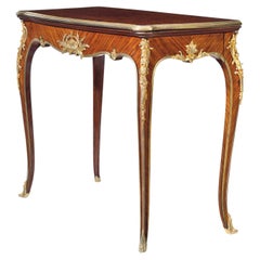 Late 19th Century French Ormolu-Mounted Kingwood and Satin Parquetry Games Table