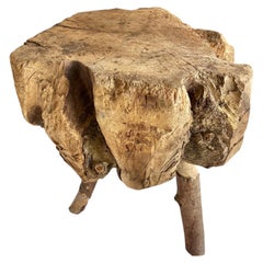 Late 19th French Wood Live Edge Butcher Table