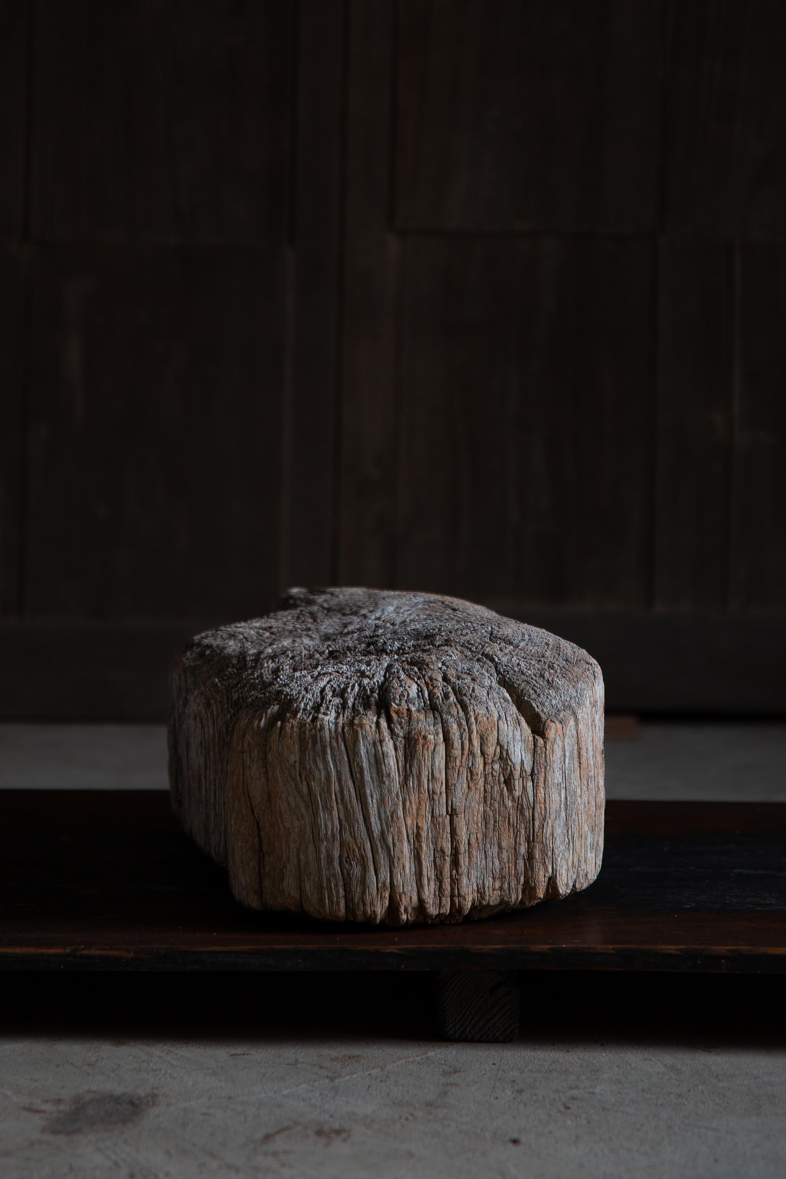 Tardo 19° Giapponese Antico espositore in legno wabi sabi pezzo d'arte decorativo Dai in vendita 3