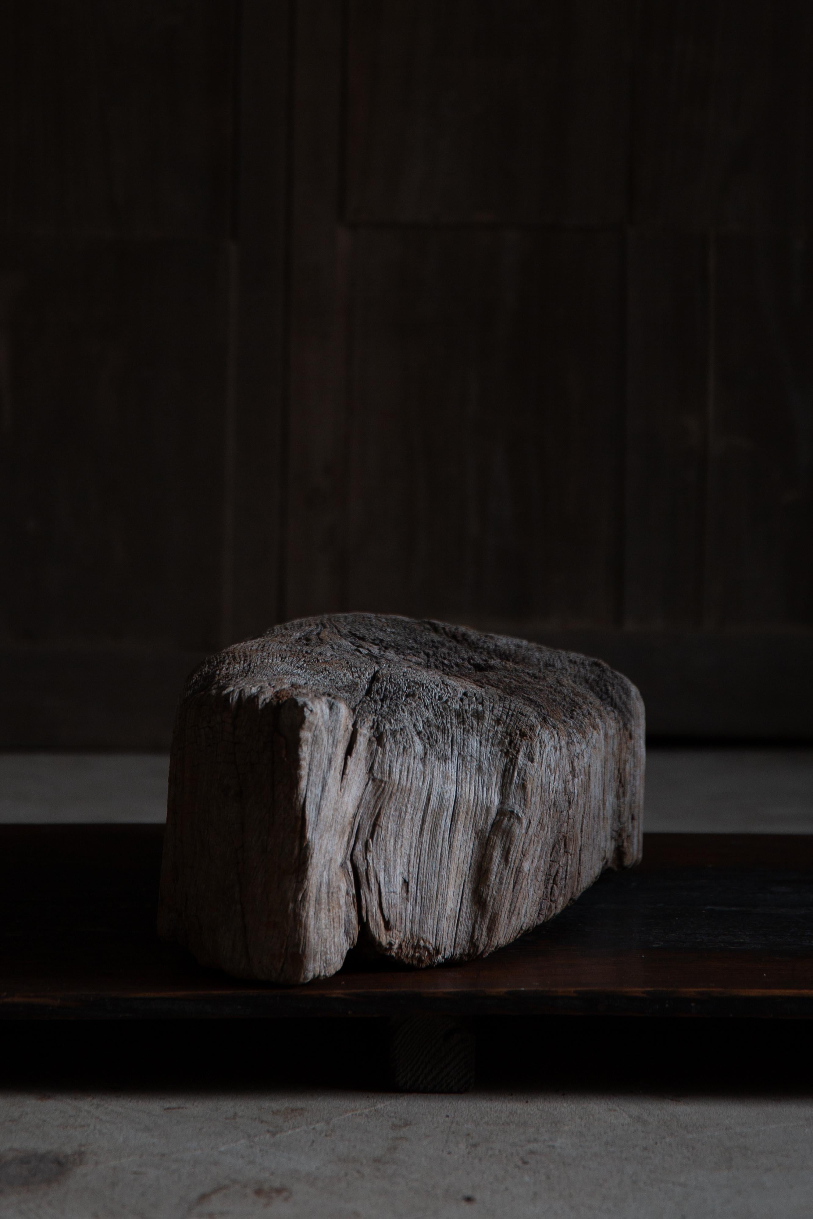 Tardo 19° Giapponese Antico espositore in legno wabi sabi pezzo d'arte decorativo Dai in vendita 9