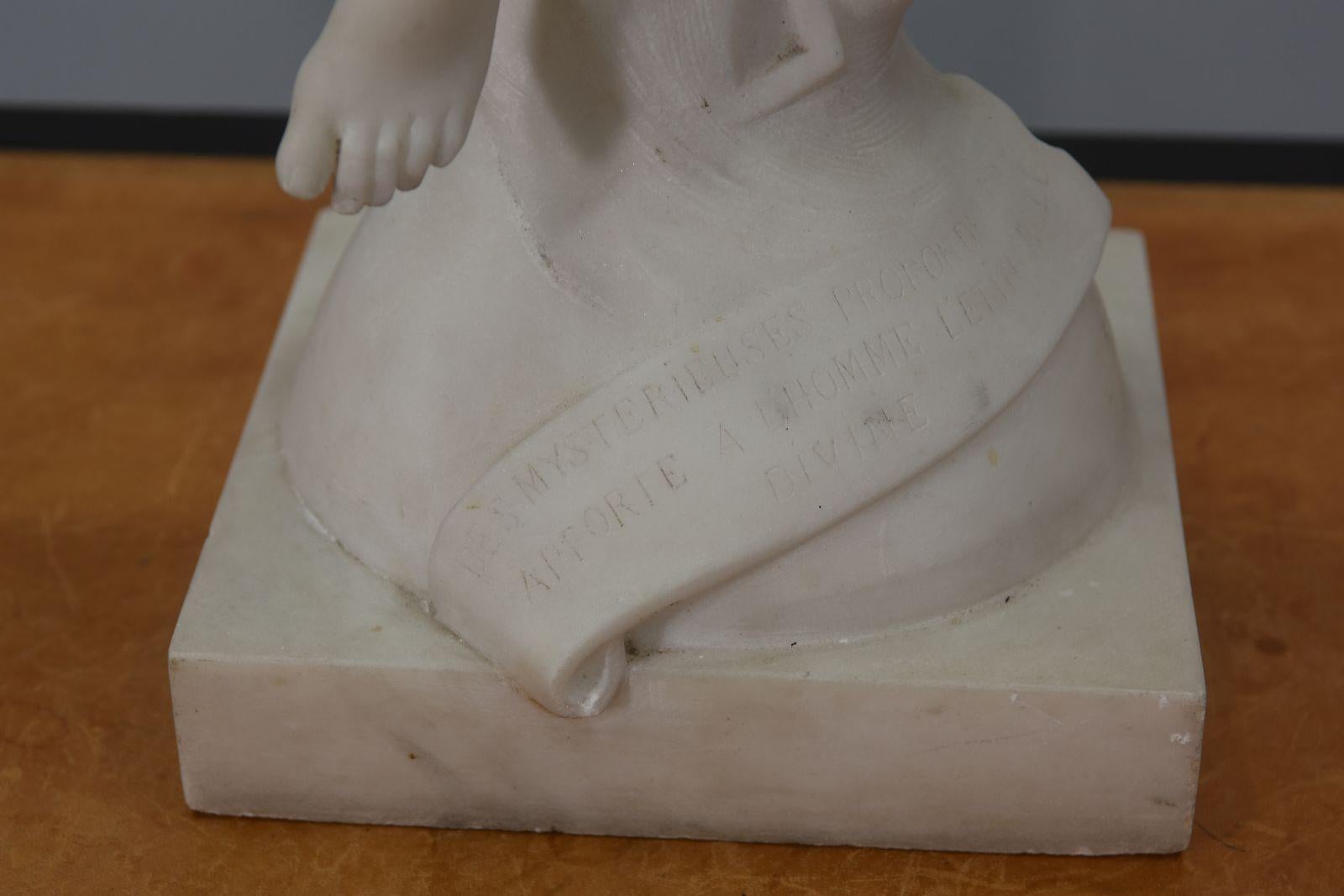 Sculpture en marbre représentant Jupiter et Hébé par Émile Louis Picault 6