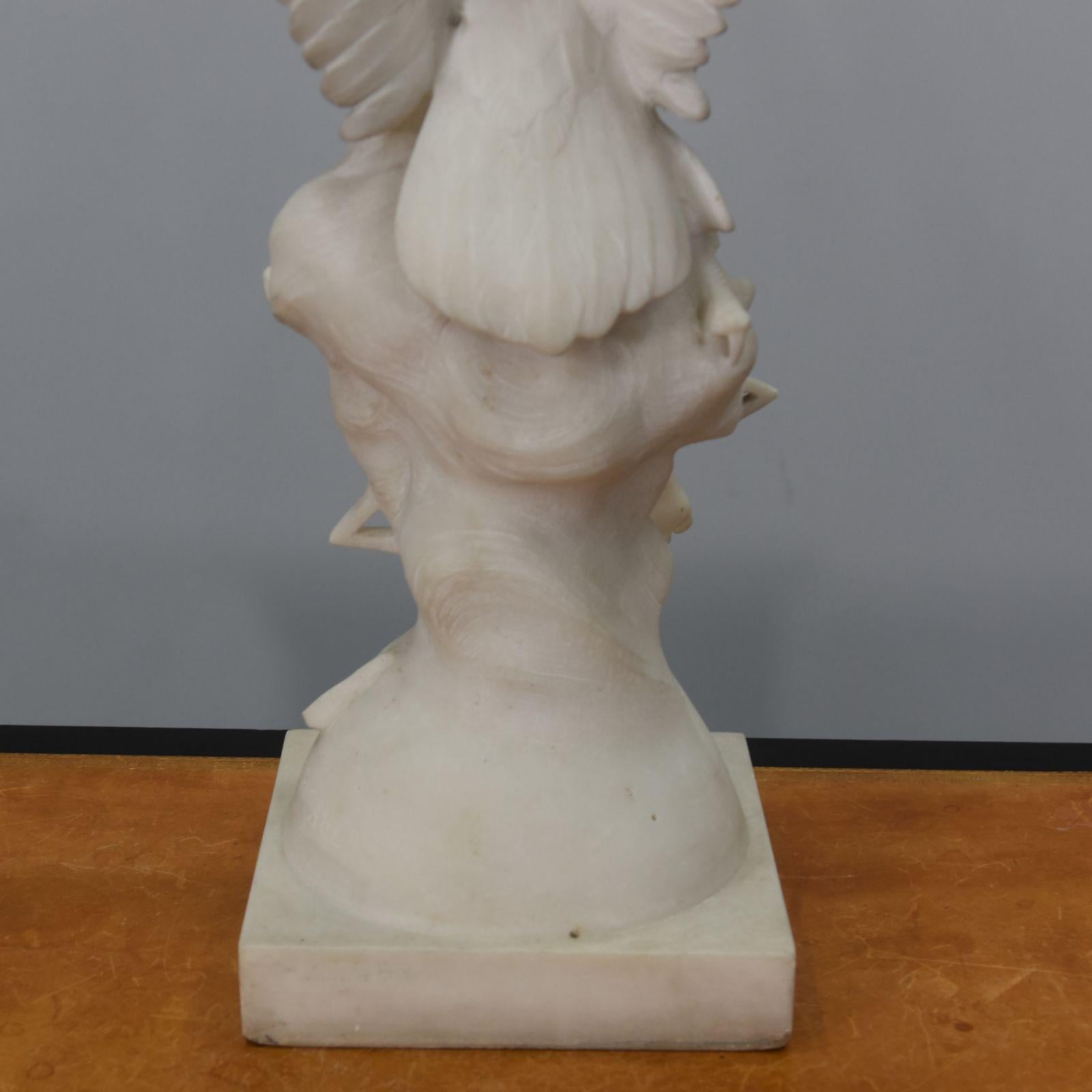 Sculpture en marbre représentant Jupiter et Hébé par Émile Louis Picault 7