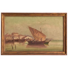 Antique Late 19th Marine Oil Painting by Paul Seignon