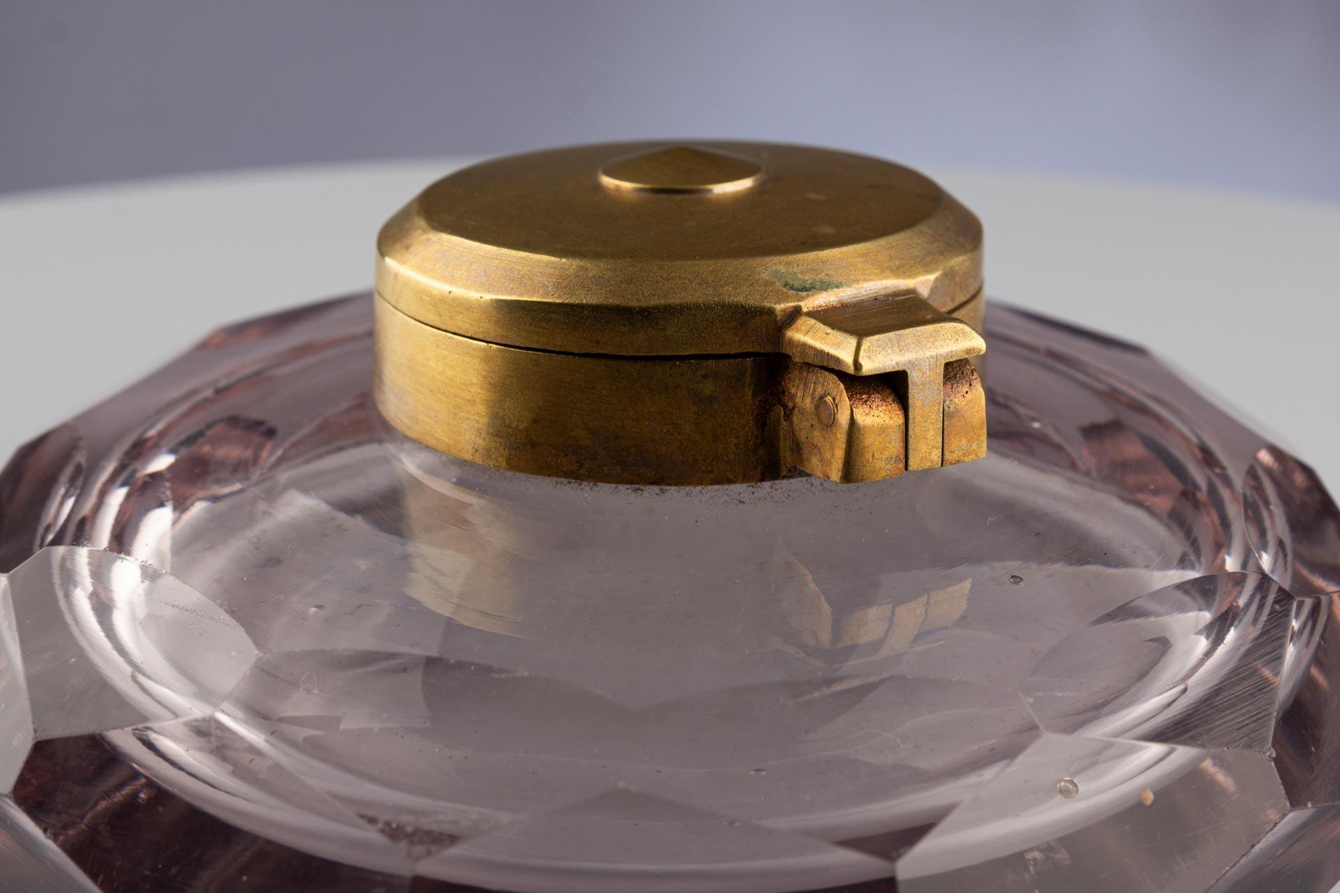 Tintero de cristal de finales del siglo XIX o principios del XX en venta 7