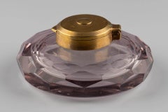 Late 19th Or Early 20th Century Glass Inkwell