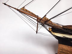 Late 19th or Early 20th Century Italian Three-Masted Steam-Frigate Model