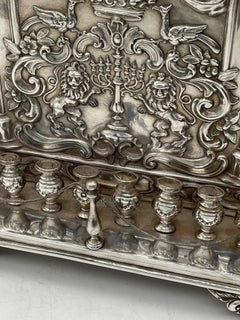 Late 19th Silver-Plated American Hanukkah Lamp