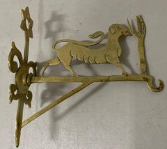 Late 19th-Early 20th Century Brass Judaica Wall Brackets