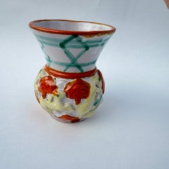 Late 19th to Early 20th Century Austrian Majolica Vase with Rabbits