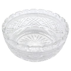 Late 19th to Early 20th Century English Cut Glass Fruit Bowl