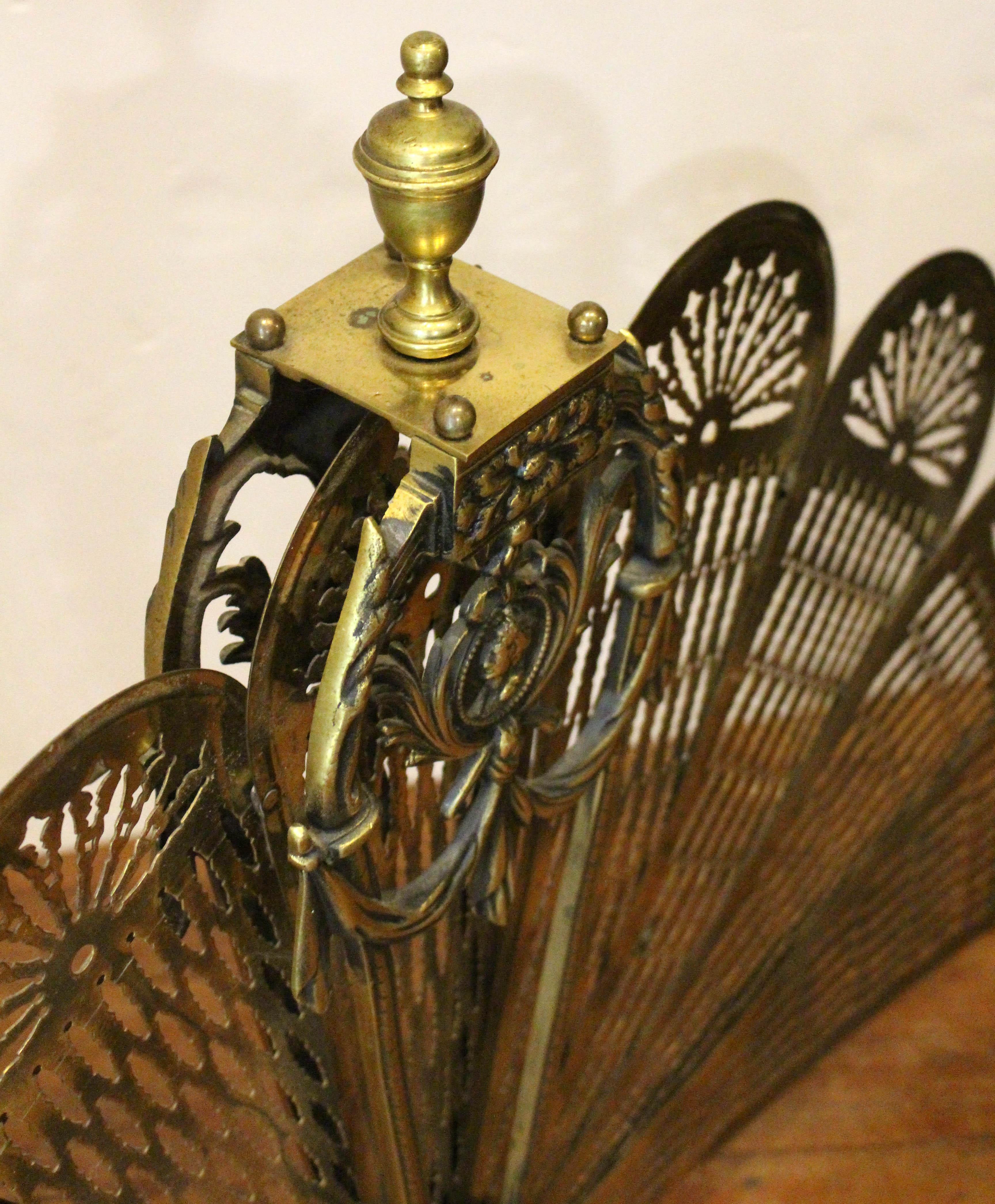 19th Century Late 19th to Early 20th Century Fireplace Fan For Sale