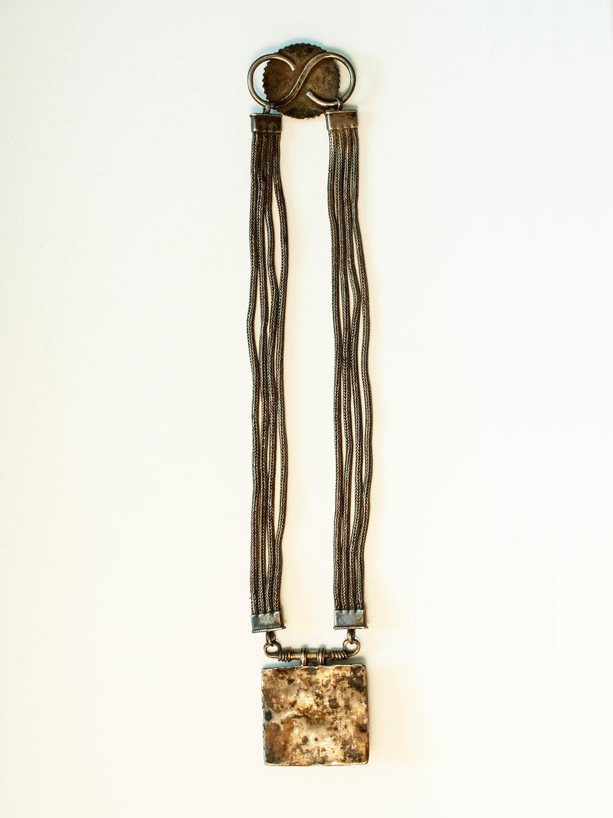 Late 19th to Early 20th Century Jantar Necklace, Nepal In Good Condition For Sale In Point Richmond, CA