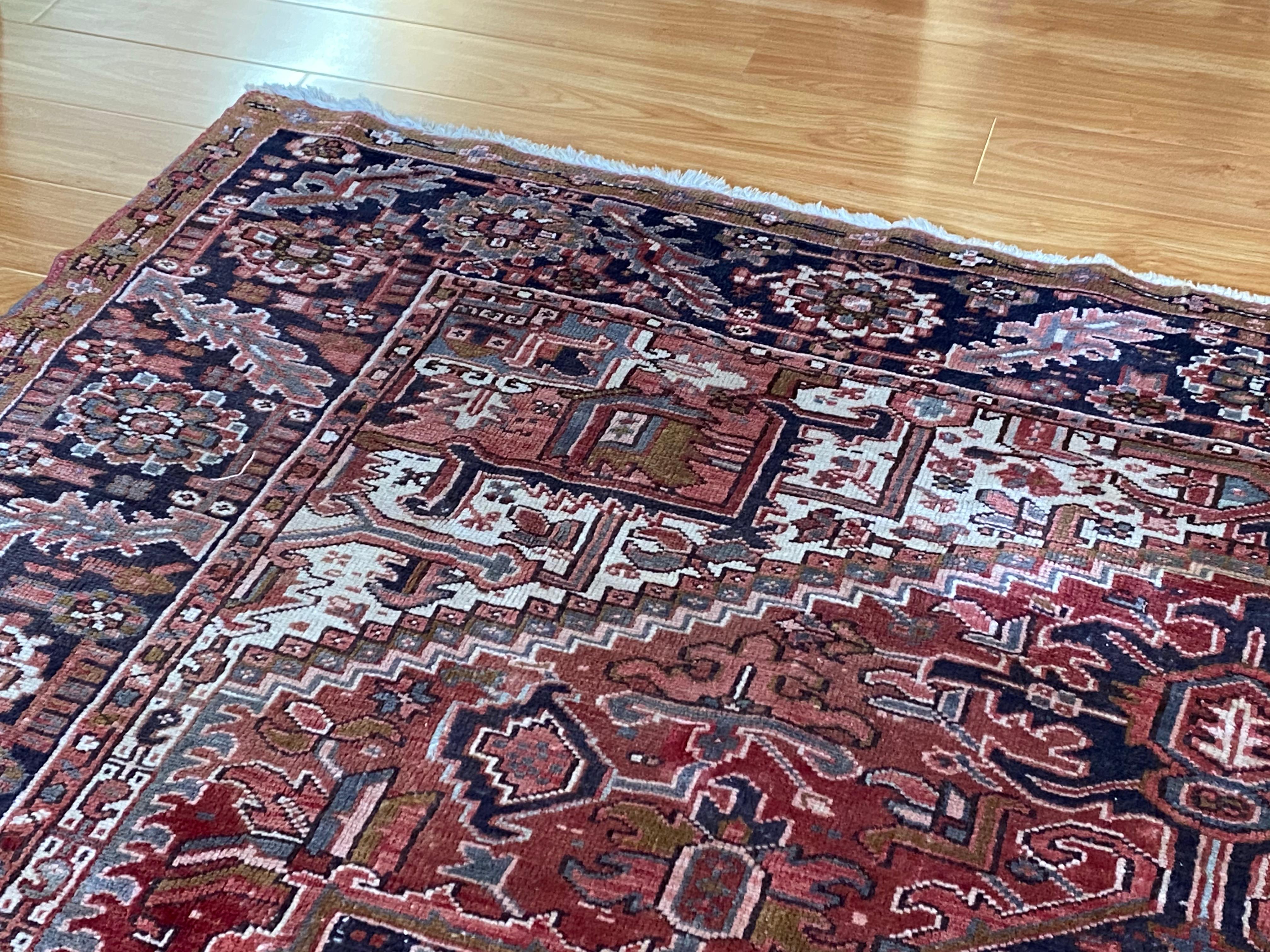 Textile Late 19th to Early 20th Century Persian Rug For Sale
