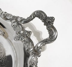 Late 19th to Early 20th Century Rococo-Style Silver Plate Tea Tray by Towle