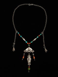 Late 19th to Early 20th Century Silver Baby Amulet Necklace, China