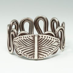 Late 19th to Early 20th Century Silver Wire Serpent Armlet, Rajasthan, India