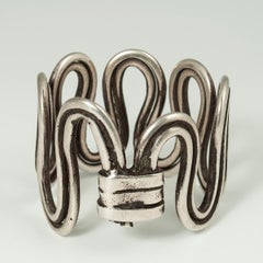 Late 19th to Early 20th Century Silver Wire Serpent Bracelet, Rajasthan, India