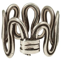 Late 19th to Early 20th Century Silver Wire Serpent Bracelet, Rajasthan, India