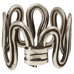 Late 19th to Early 20th Century Silver Wire Serpent Bracelet, Rajasthan, India