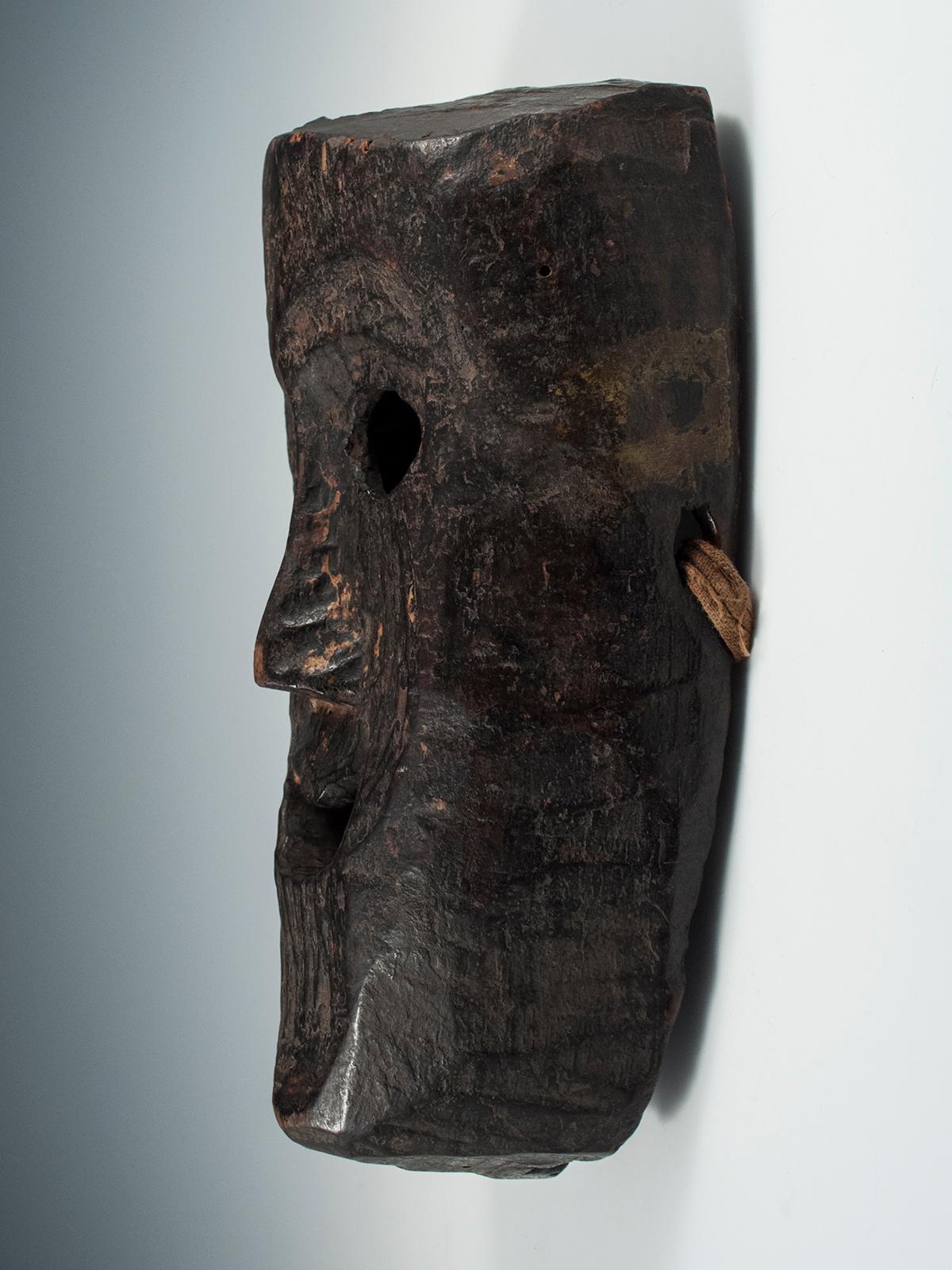 Nepalese Late 19th-Early 20th Century Tribal Mask, Middle Hills, Nepal