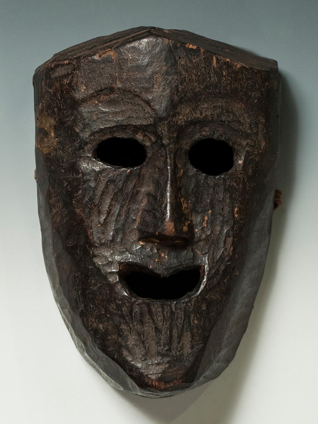 Late 19th-Early 20th Century Tribal Mask, Middle Hills, Nepal In Good Condition In Point Richmond, CA