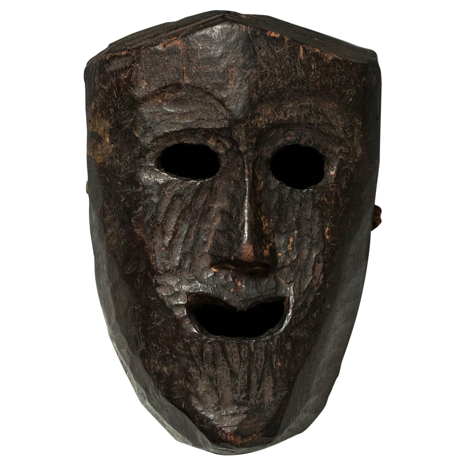 Late 19th-Early 20th Century Tribal Mask, Middle Hills, Nepal
