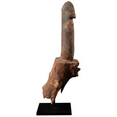 Holz-Legba-Phallus aus dem späten 19. bis frühen 20. Jahrhundert:: Fon-Volk:: Westafrika