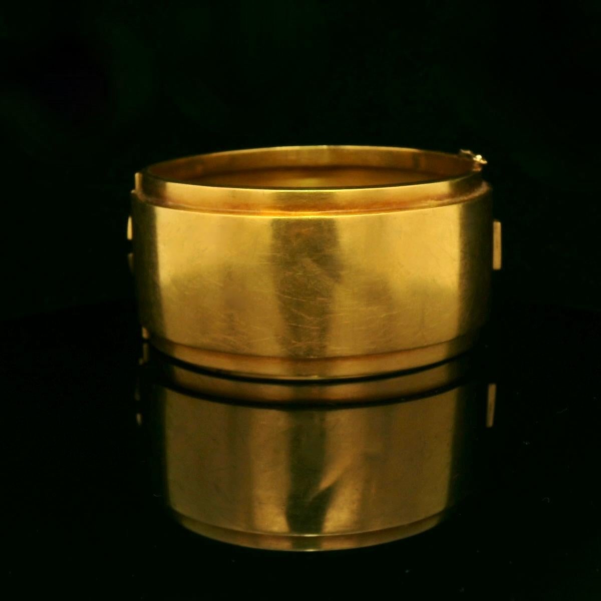  Fin du 19e siècle Bracelet en or jaune 18 carats, vers 1880-1900 Unisexe 