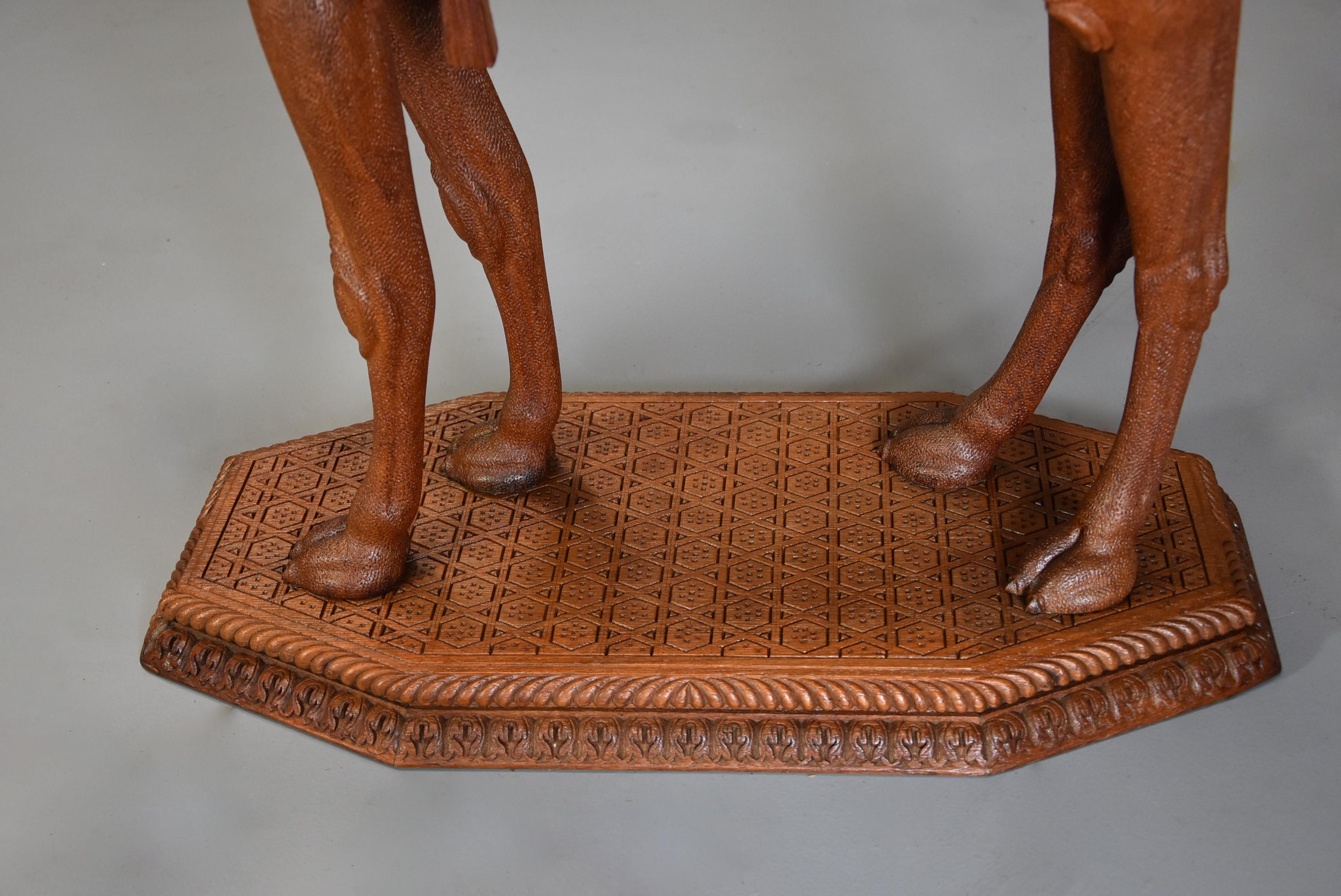 Late 19thc Anglo Indian Hardwood Camel Table of Superb Quality and Good Patina For Sale 9