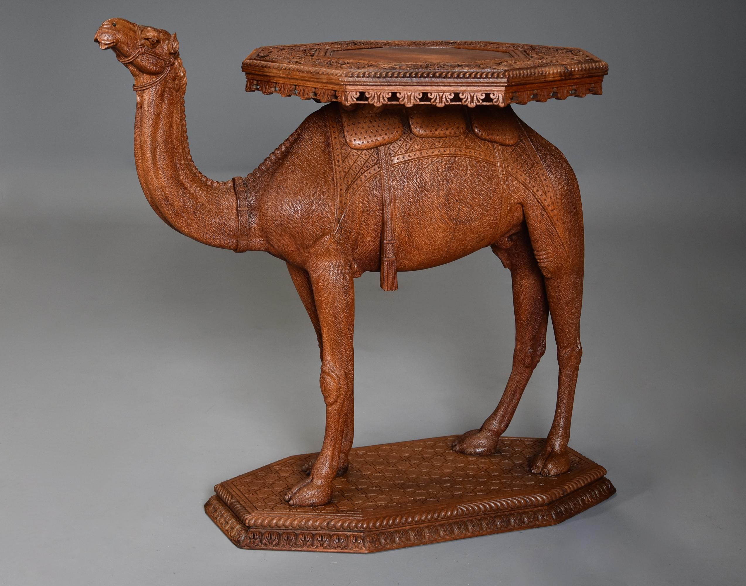 Late 19thc Anglo Indian Hardwood Camel Table of Superb Quality and Good Patina In Good Condition For Sale In Suffolk, GB