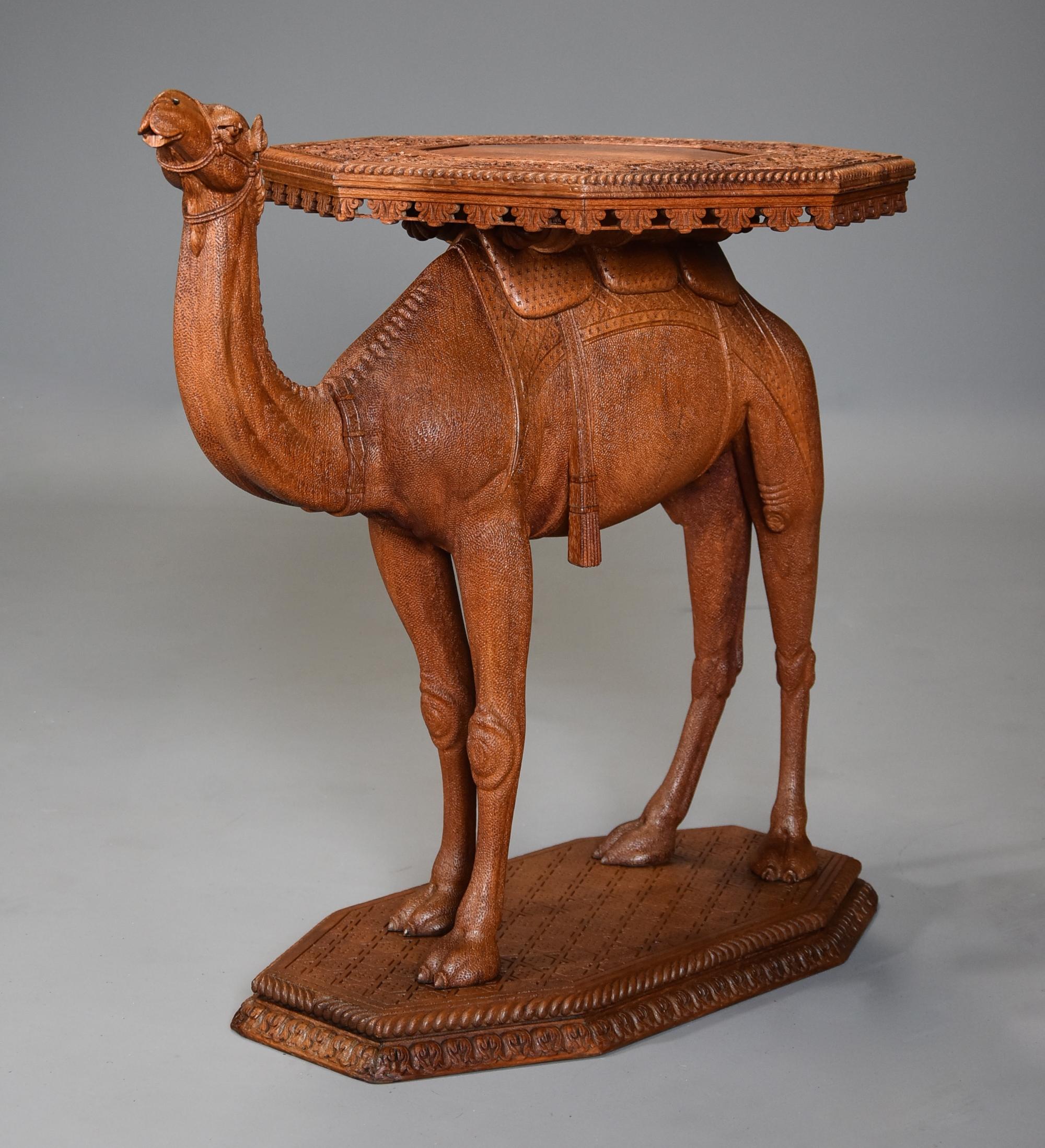 19th Century Late 19thc Anglo Indian Hardwood Camel Table of Superb Quality and Good Patina For Sale