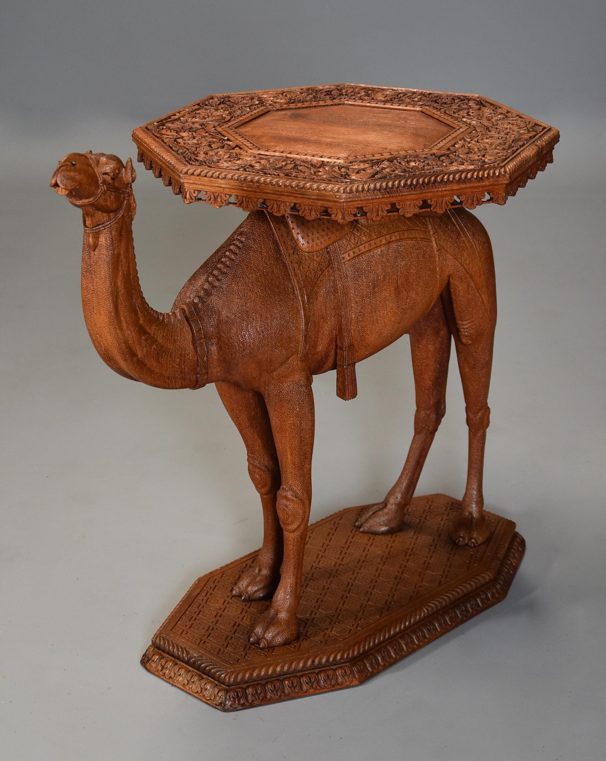 Late 19thc Anglo Indian Hardwood Camel Table of Superb Quality and Good Patina For Sale 1