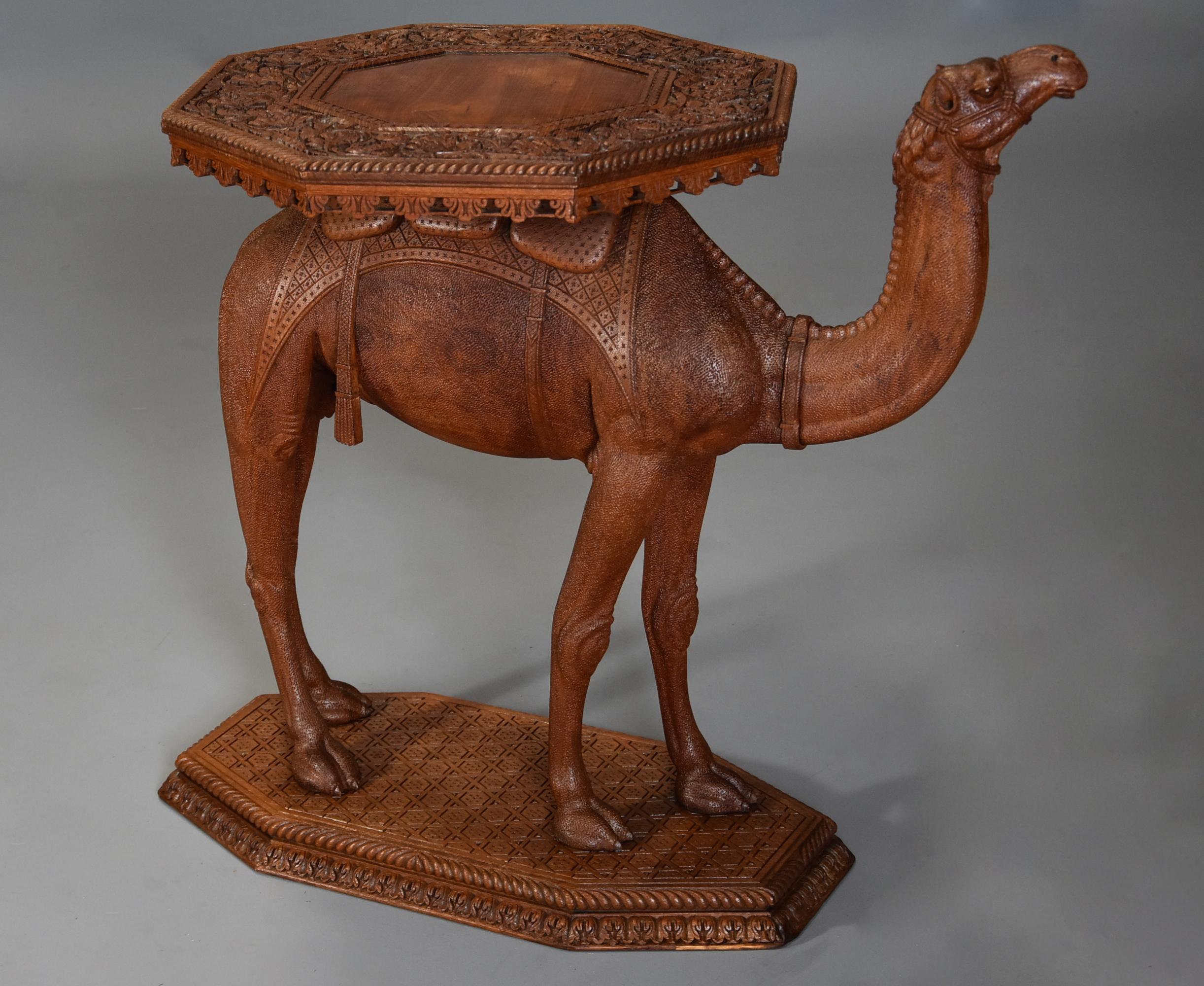 Late 19thc Anglo Indian Hardwood Camel Table of Superb Quality and Good Patina For Sale 2