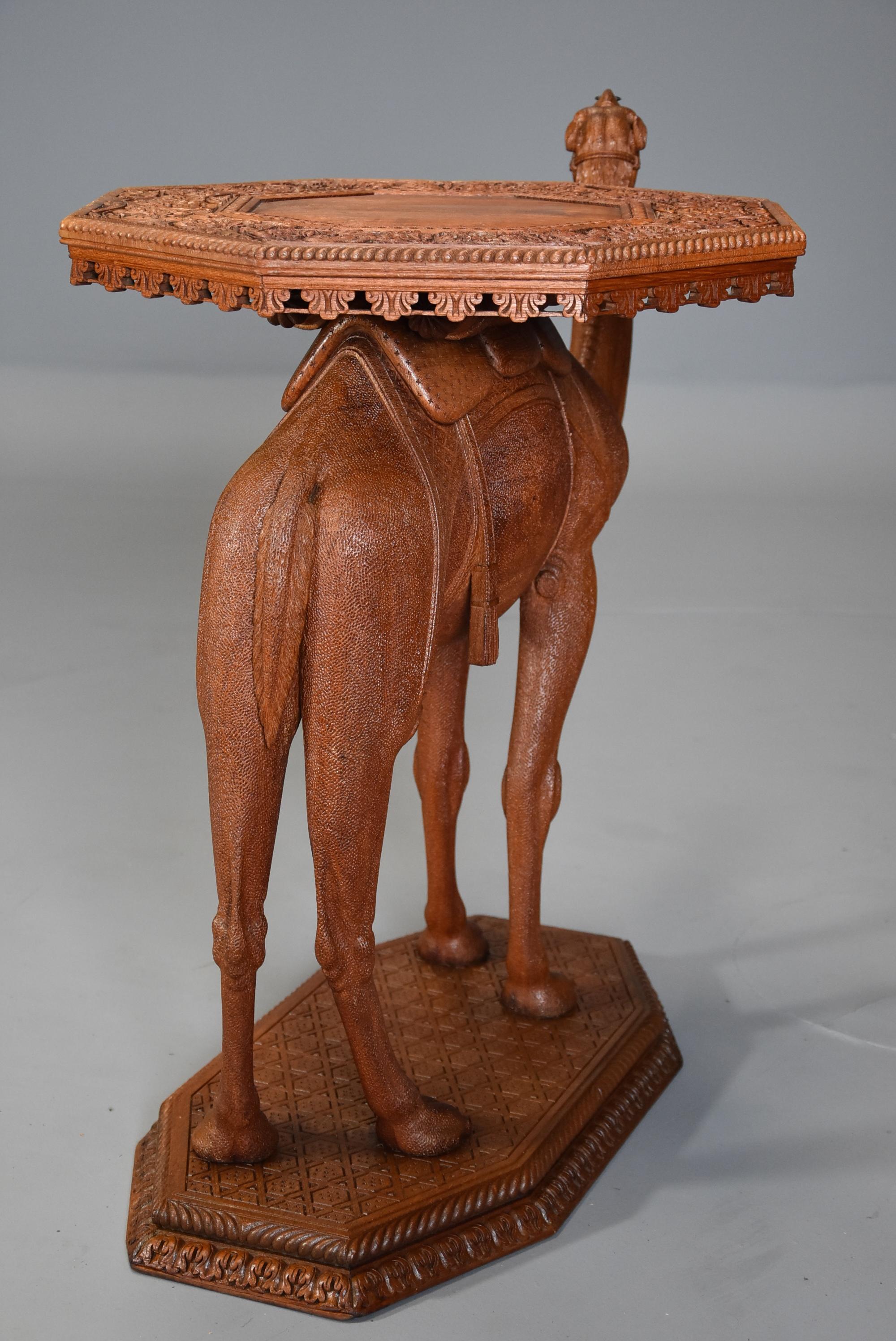 Late 19thc Anglo Indian Hardwood Camel Table of Superb Quality and Good Patina For Sale 3