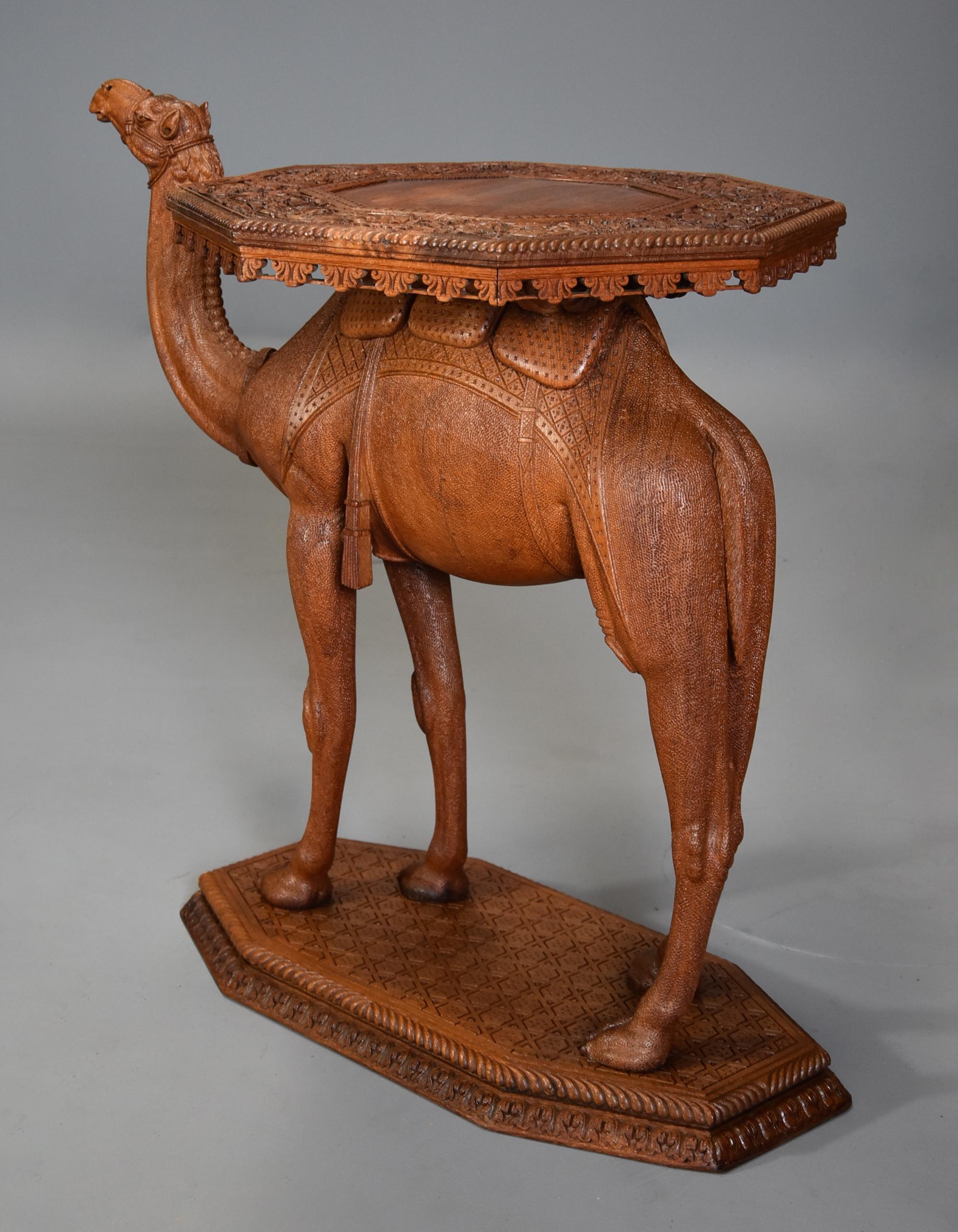 Late 19thc Anglo Indian Hardwood Camel Table of Superb Quality and Good Patina For Sale 5
