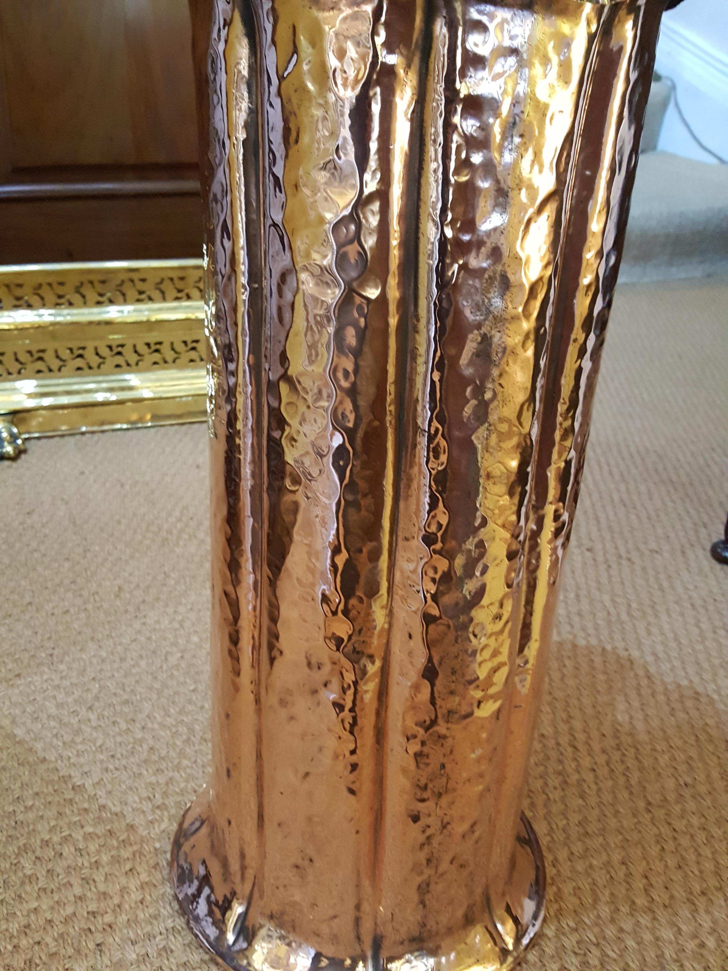 Arts and Crafts Late 19thC Arts & Crafts Copper Stick Stand
