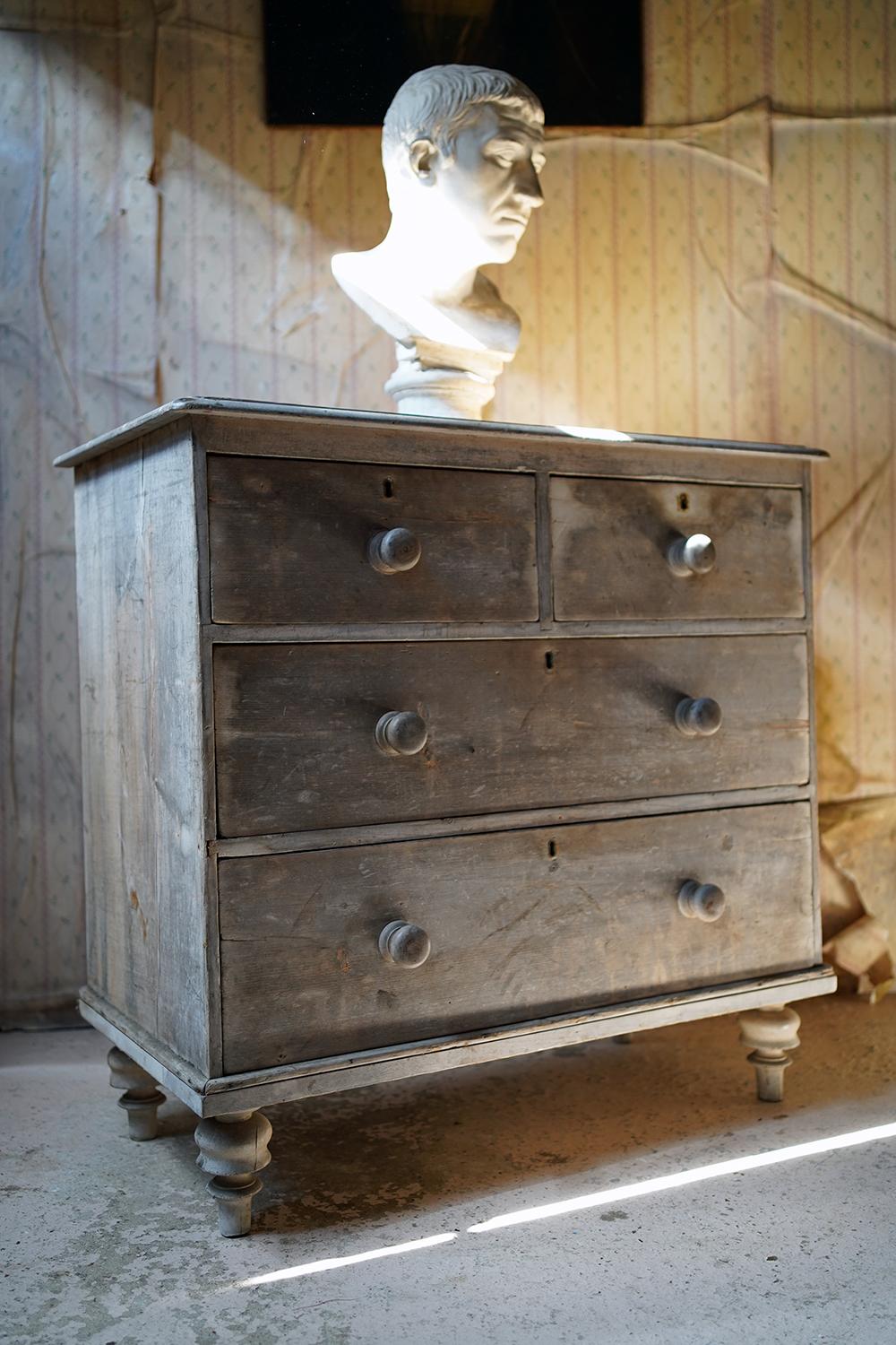 Late 19thC Bleached Pine Chest of Drawers, c.1900 8