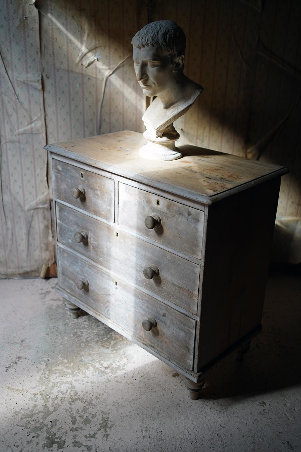 Late 19thC Bleached Pine Chest of Drawers, c.1900 12