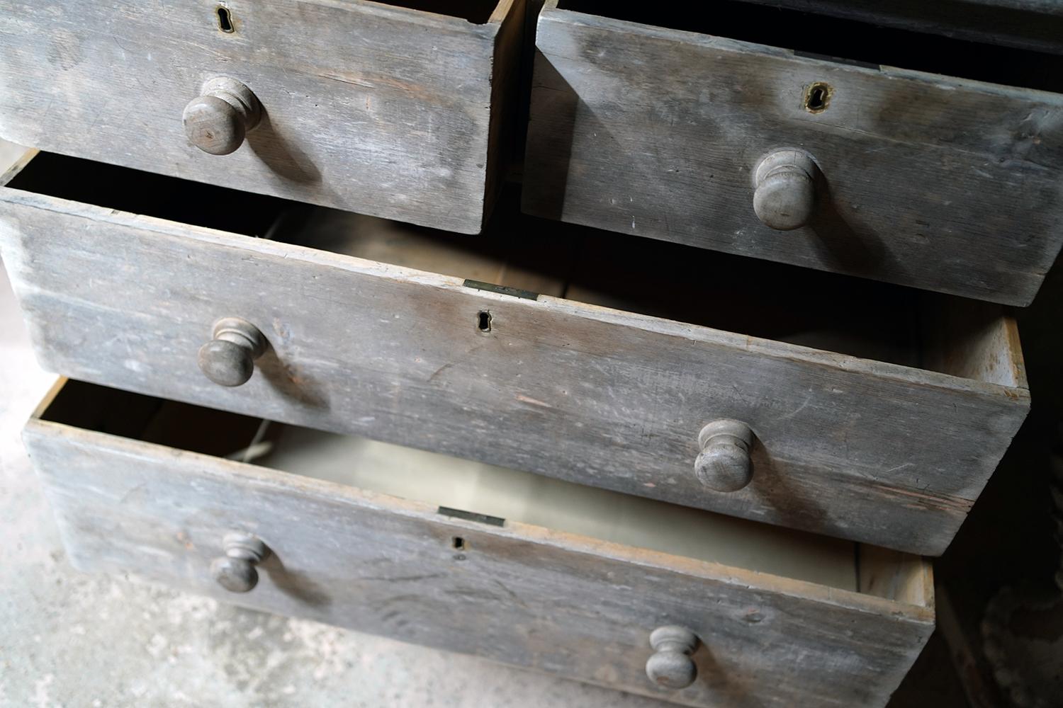 Late 19thC Bleached Pine Chest of Drawers, c.1900 2