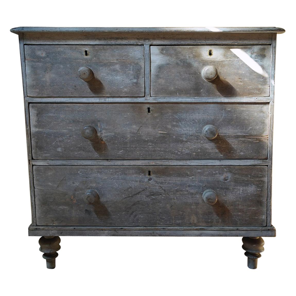 Late 19thC Bleached Pine Chest of Drawers, c.1900