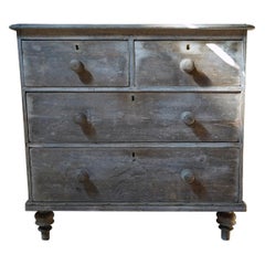 Late 19thC Bleached Pine Chest of Drawers, c.1900