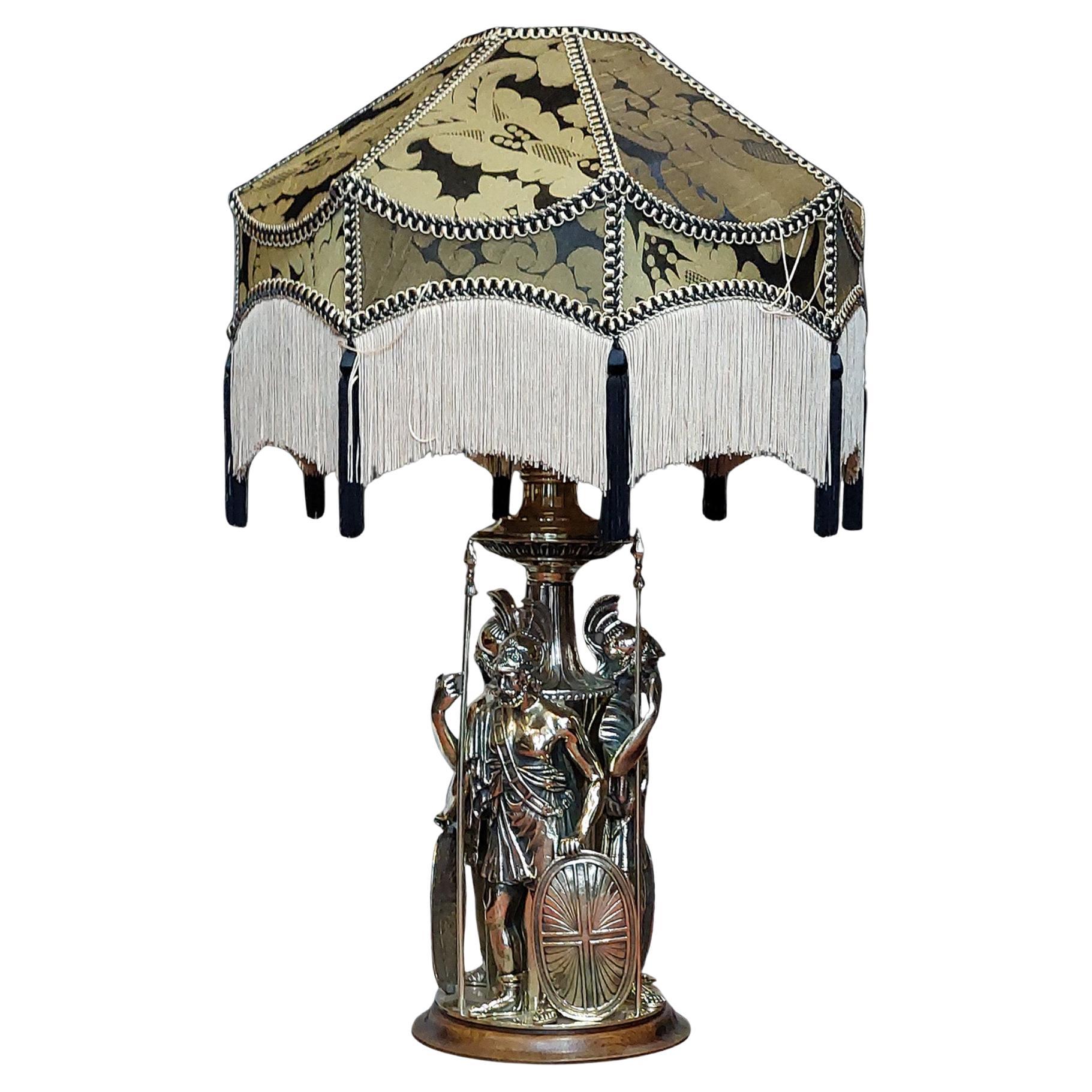 Late 19thC Brass Oil Table Lamp