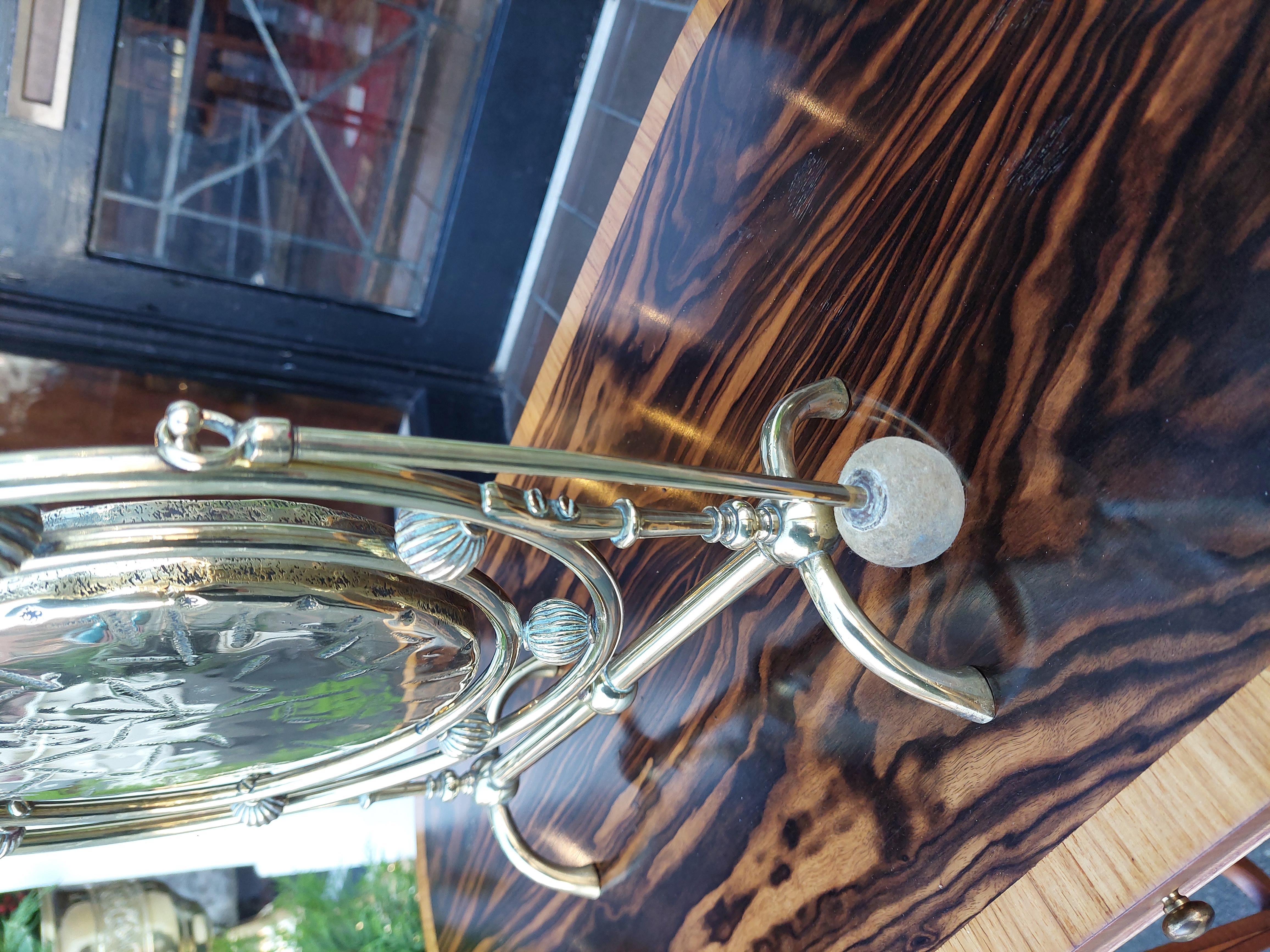 Anglais Late 19thC Brass Table Top Gong en vente